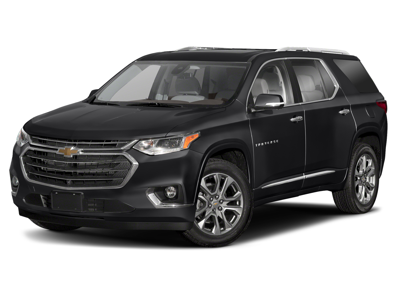 2019 Chevrolet Traverse Premier in Cajun Red Tintcoat — front three-quarter view