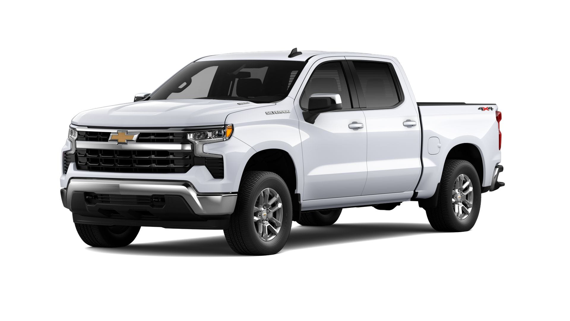 2026 Chevrolet Silverado 1500 LT (2FL) in Summit White — front three-quarter view