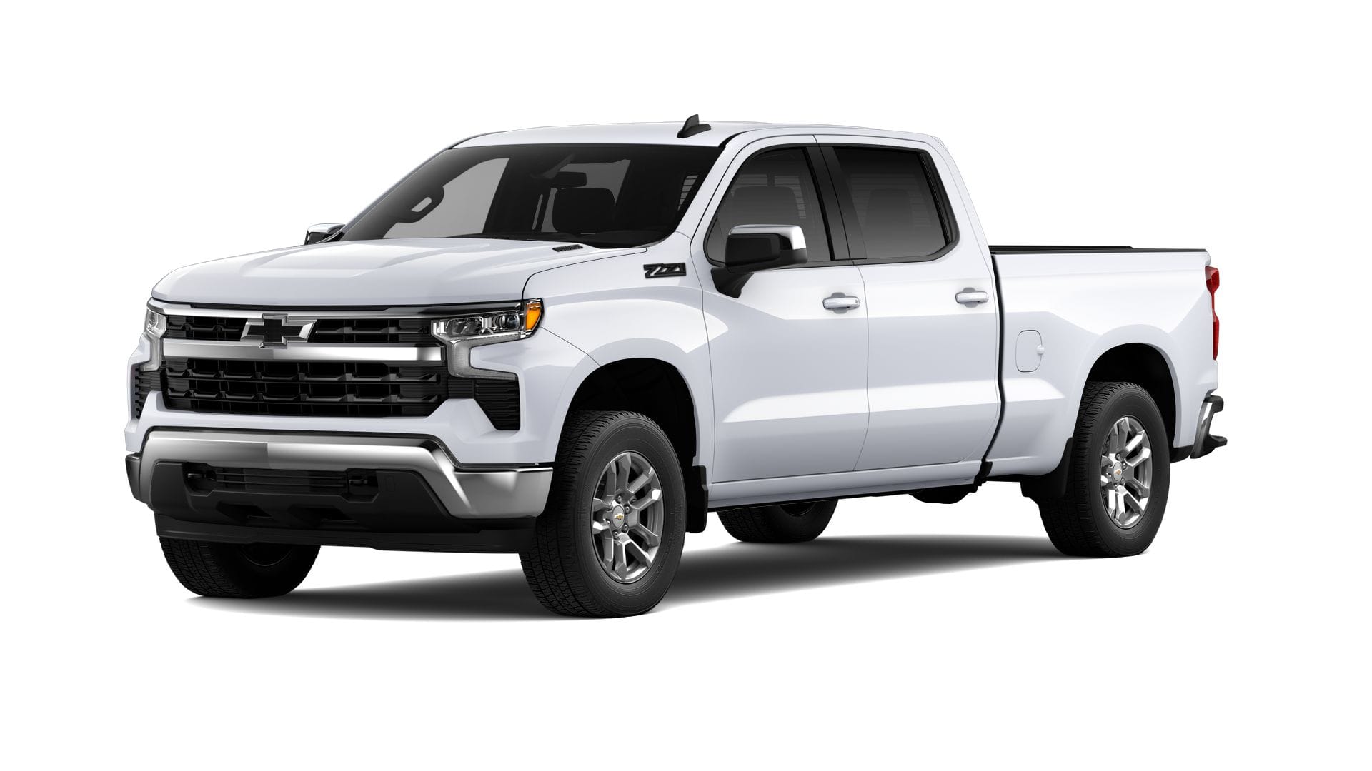 2026 Chevrolet Silverado 1500 LT in Summit White — front three-quarter view
